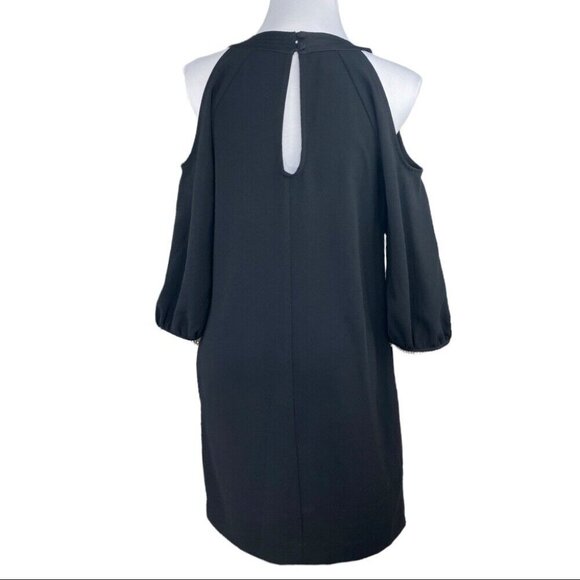 Trina Turk Women's Black Cold Shoulder Embellished Designer Party Dress 2/C34 - Picture 7 of 9